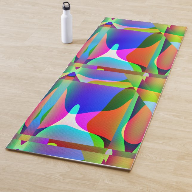 Tapis De Yoga 🌈 Abstrait Vibrant (En situation)