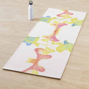 Tapis De Yoga Abstraits Pastel Funnels de yoga réversible