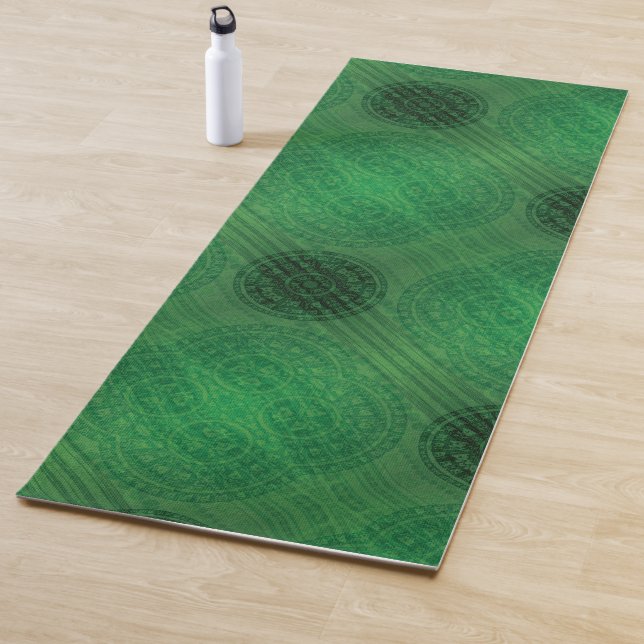 Tapis De Yoga Acceptation | Médaillons de méditation verte (En situation)