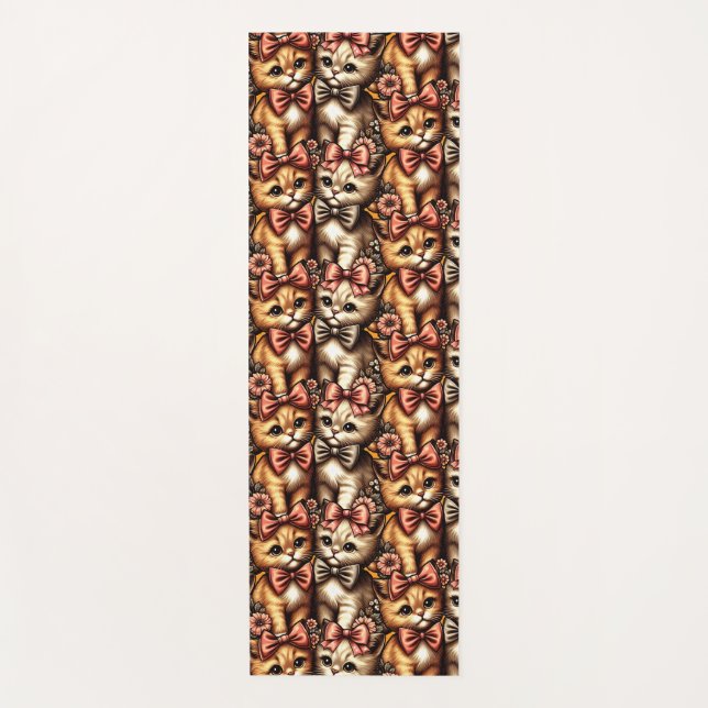 Tapis De Yoga Adorable chatons à poitrine (Devant)
