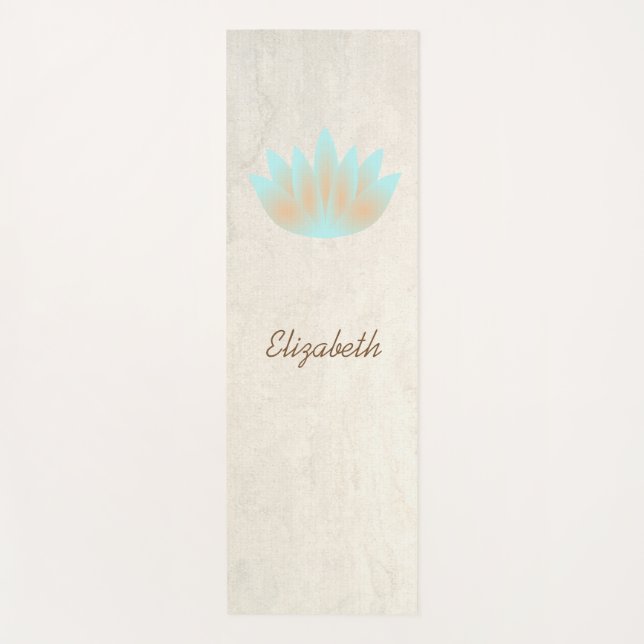 Tapis De Yoga Adorable Fleur Lotus Fille - Personnalisé (Devant)
