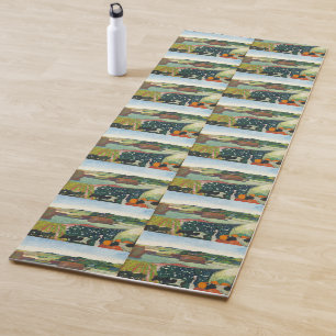 Tapis De Yoga Affiche d'art vintage de Gauguin Meules en Bretagn