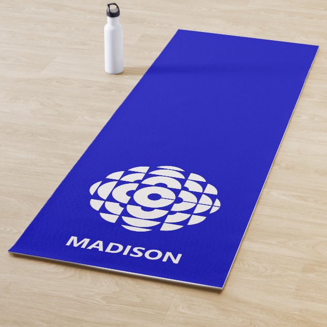 Tapis De Yoga Affiche du logo bleu CBC 1986 (En situation)