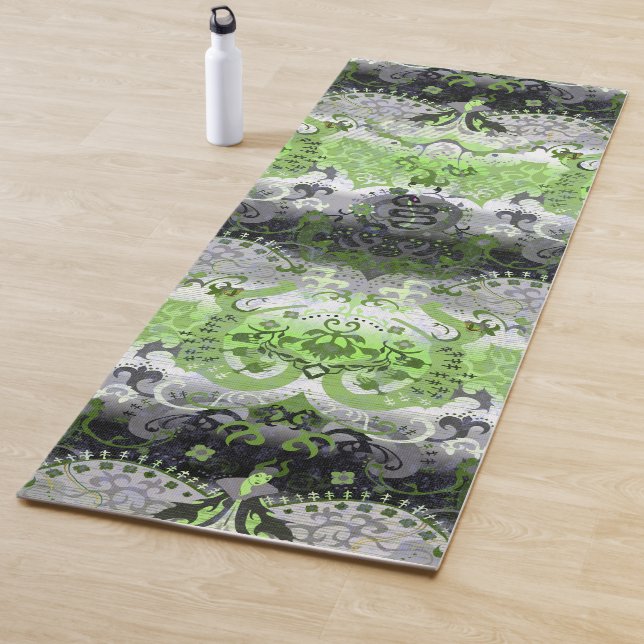 Tapis De Yoga Agender Dragon Damask - Agender Pride couleurs dra (En situation)