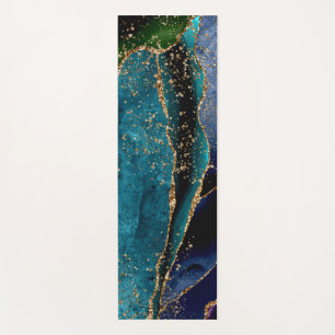 Tapis De Yoga Agitation bleu/Turquoise/violet avec Veines Partie