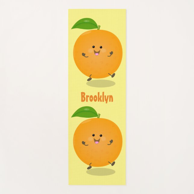 Tapis De Yoga Agréable agrumes d'orange (Devant)