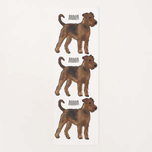 Tapis De Yoga Airedale terrier dog cartoon