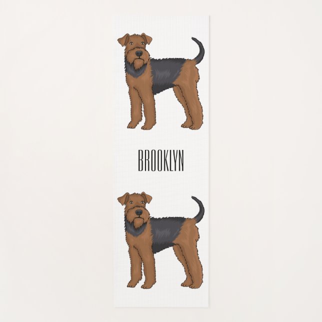 Tapis De Yoga Airedale terrier dog cartoon (Devant)