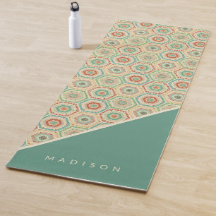 Tapis De Yoga Ajoutez votre motif nommé d'hexagone de sud-ouest