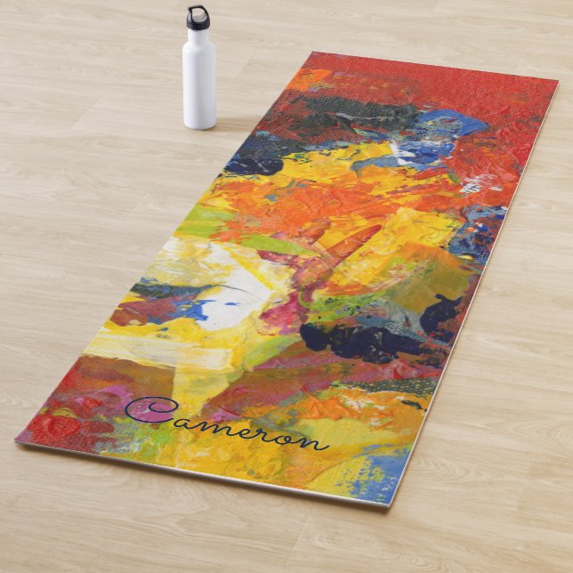 Tapis De Yoga Ajoutez votre nom | Jour de la course (En situation)