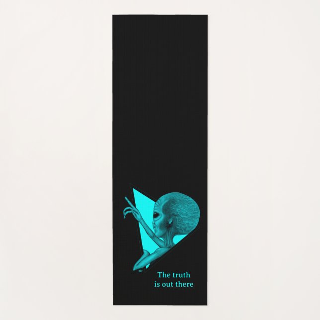 Tapis De Yoga Alien gris, la vérité est là (Devant)