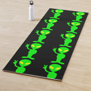 TAPIS DE YOGA ALIEN UFO LITLE GREEN MAN YOGA MATS