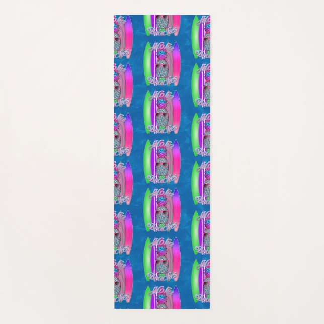 Tapis De Yoga Aloha Plages Été Surf Pineapple (Devant)