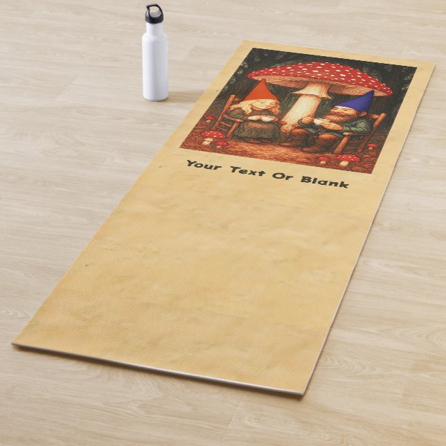 Tapis De Yoga Amanita Mushroom and Gnomes (En situation)