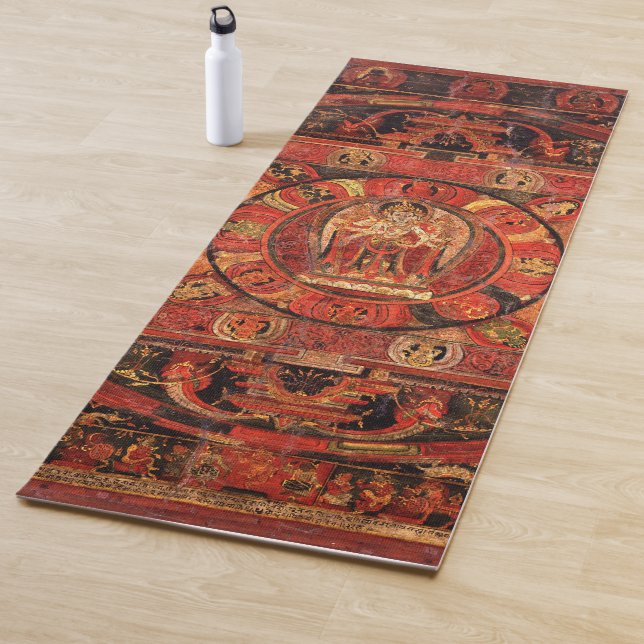 Tapis De Yoga Amogapasha Mandala Thangka (En situation)