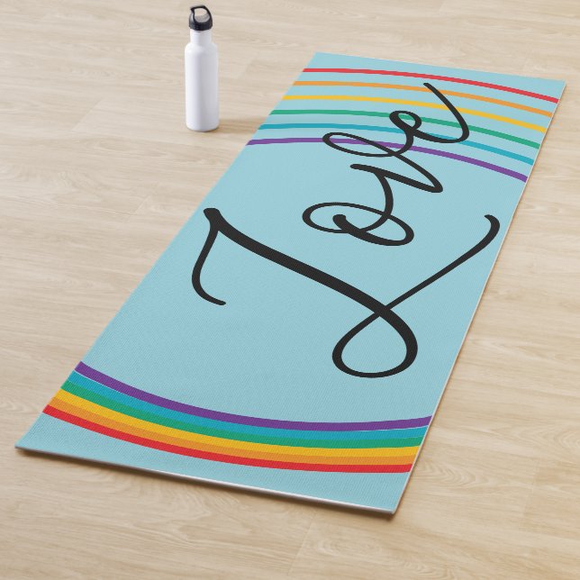 Tapis De Yoga Amour arc-en-ciel (En situation)