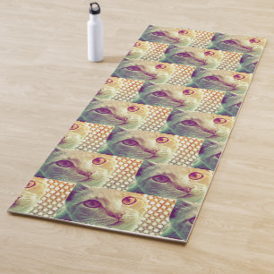 Tapis De Yoga Amour et Dévotion - Mignonne visage de chat
