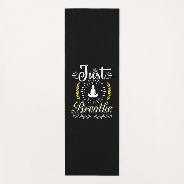 Tapis De Yoga Amoureux de yoga | Respirez simplement (Devant)