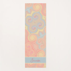 Tapis De Yoga Amusants Cute Pastel Abstrait Moderne Plutôt