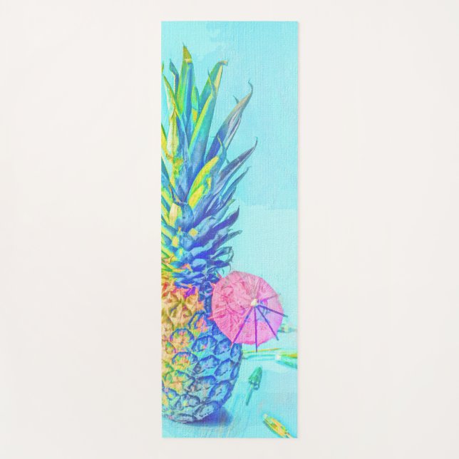 Tapis De Yoga Ananas Tropical (Devant)