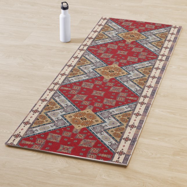 Tapis De Yoga Antique Oriental Turc Ottoman Kilim Rug (En situation)