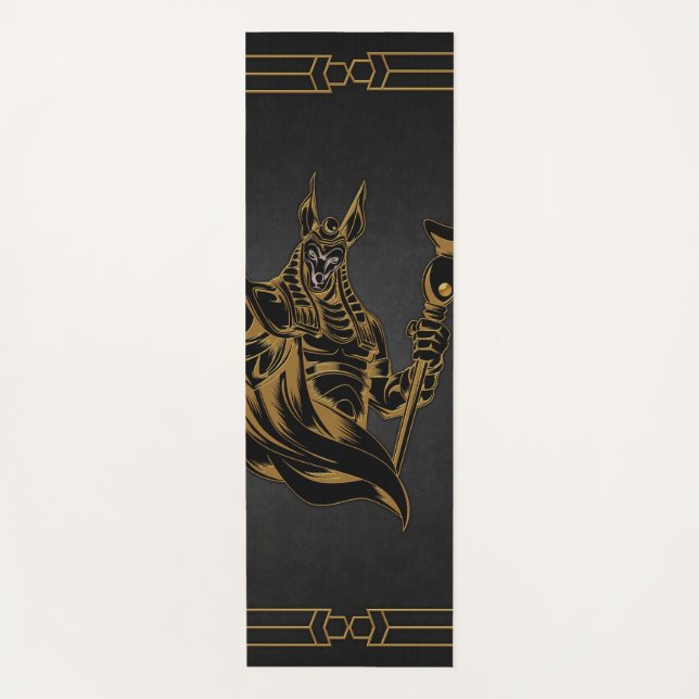 Tapis De Yoga Anubis antique d'Egypte. (Devant)