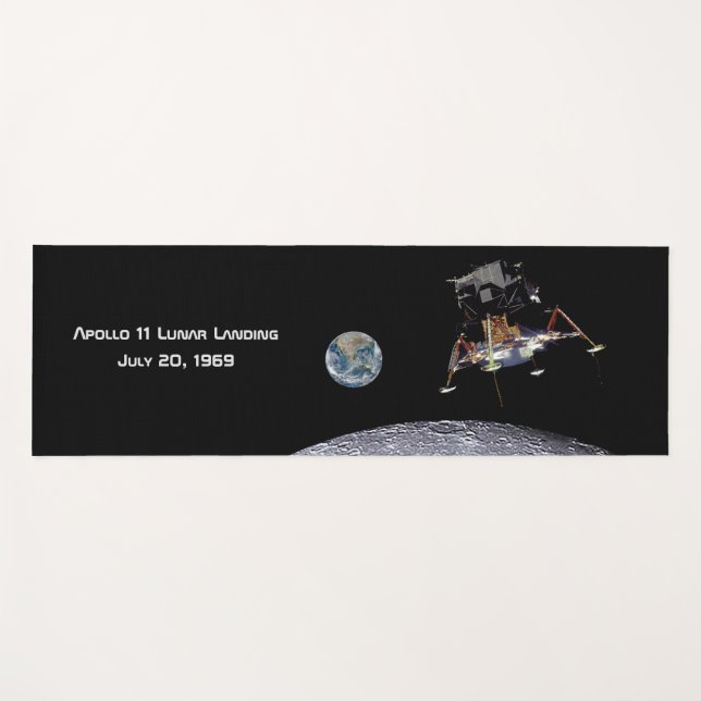 Tapis De Yoga Apollo 11 Débarquement lunaire (Devant (Horizontal))