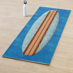 Tapis De Yoga Aqua hawaïen de planche de surf de Longboard de