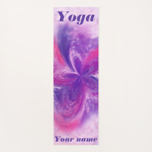Tapis De Yoga Aquarelle à fleurs d'Imaginaire Abstrait peint