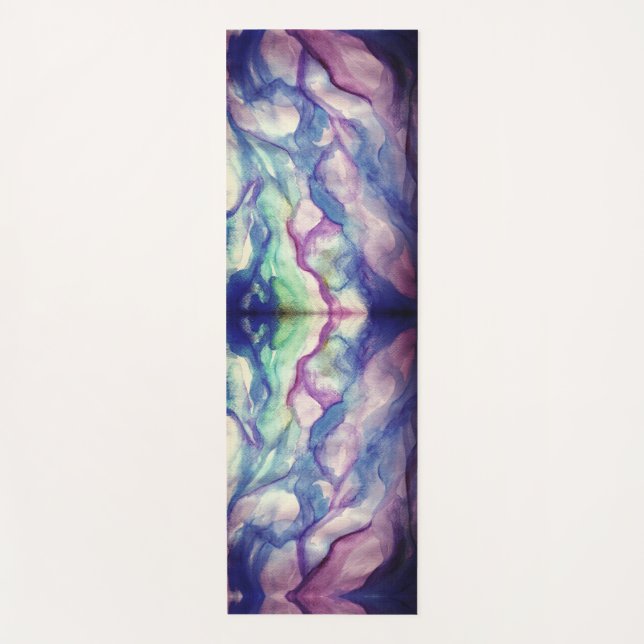 Tapis De Yoga Aquarelle Art Abstrait (Devant)