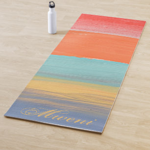Tapis De Yoga Aquarelle Colorful Fitness Workout