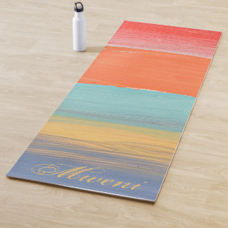 Tapis De Yoga Aquarelle Colorful Fitness Workout