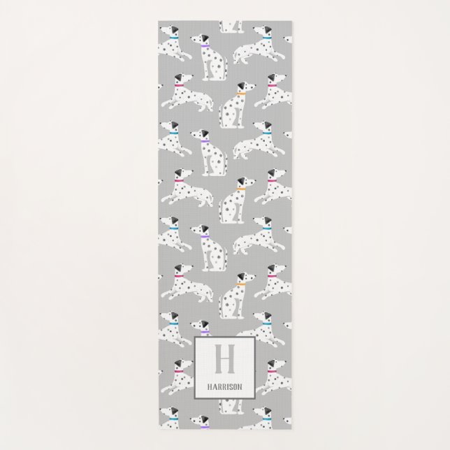 Tapis De Yoga Aquarelle de chien dalmate Pog Poka Dot Animal (Devant)