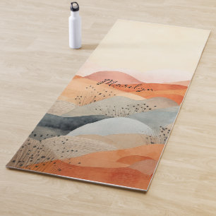 Tapis De Yoga Aquarelle Desert Canyon