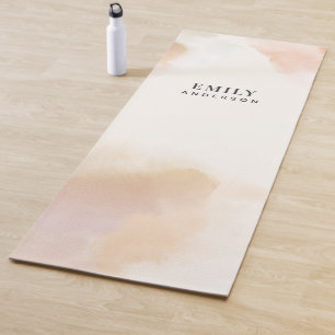 Tapis De Yoga Aquarelle moderne minima élégant yoga de pêche 