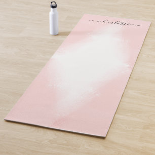 Tapis De Yoga Aquarelle rose-blush spécifique au client