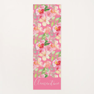 Tapis De Yoga Aquarelle rose rose rose moderne