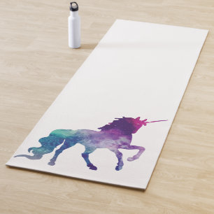 Tapis De Yoga Aquarelle Unicorne