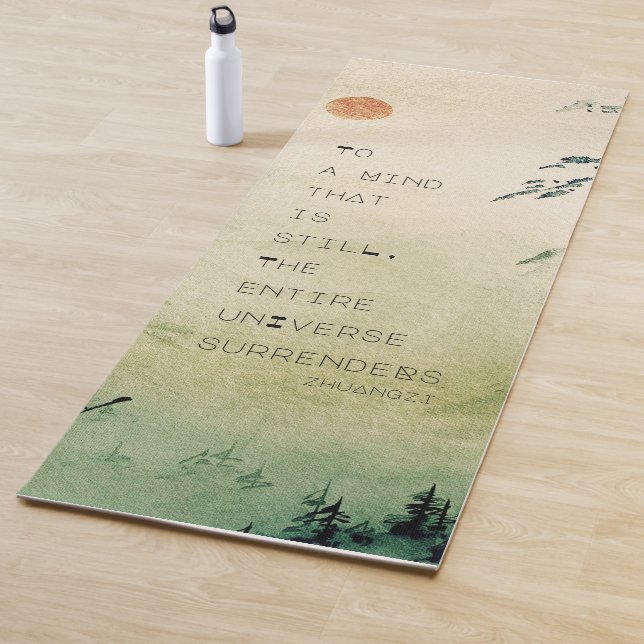 Tapis De Yoga Aquarelle Zen Motivational Paysage (En situation)
