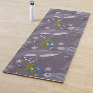 Tapis De Yoga Aquatic animals pattern   ocean underwater life 24