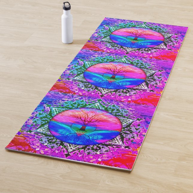 Tapis De Yoga Arbre arc-en-ciel de la vie Yoga Mat (En situation)