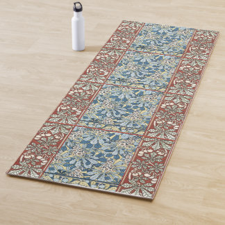 Tapis De Yoga Arbre de châtaignier, Feuilles, Art nouveau botani