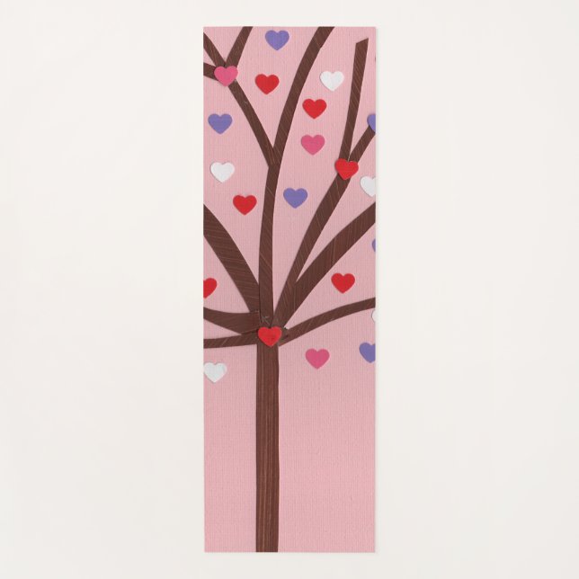 Tapis De Yoga Arbre de coeur (Devant)