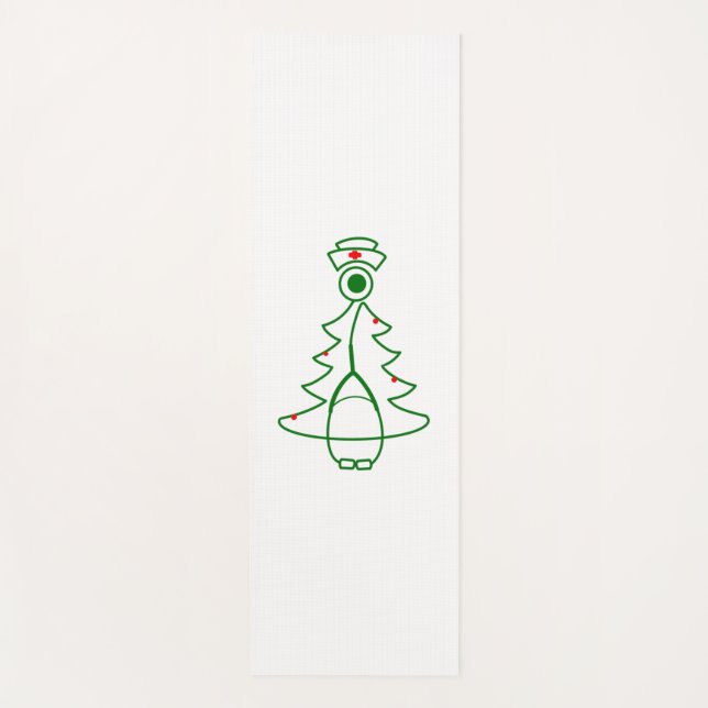 Tapis De Yoga Arbre stéthoscope (vert) (Devant)
