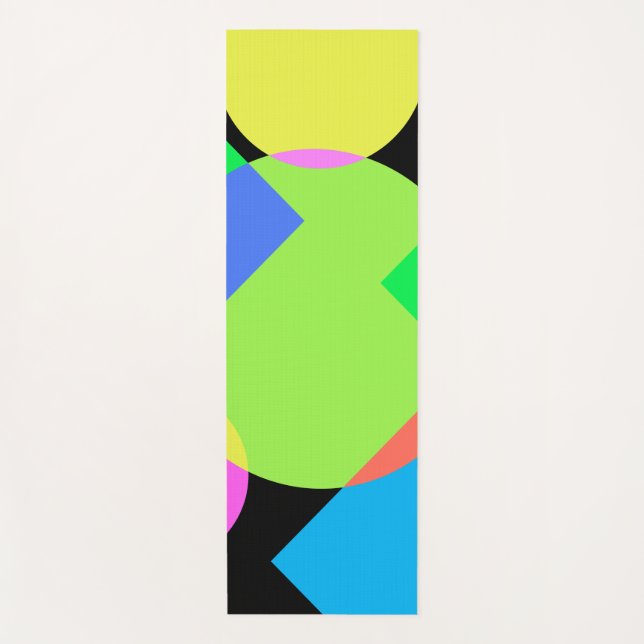 Tapis De Yoga arc-en-ciel géométrique (Devant)