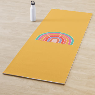 Tapis De Yoga Arc-en-ciel jaune moutarde