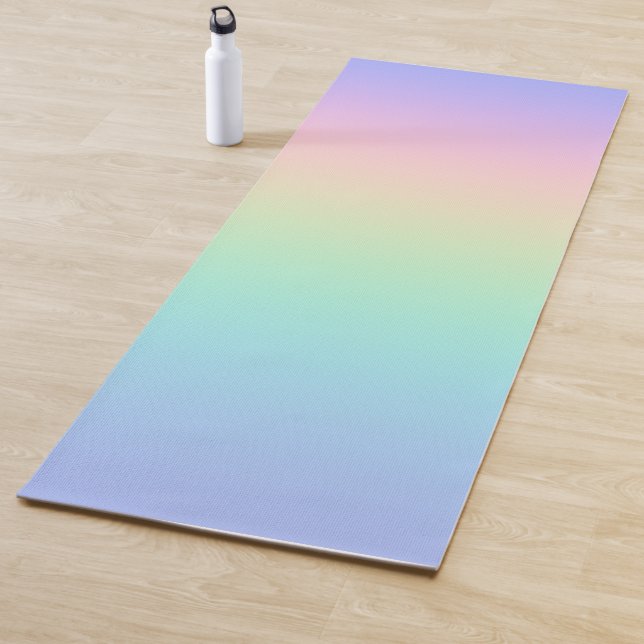 Tapis De Yoga Arc-en-ciel pastel (En situation)