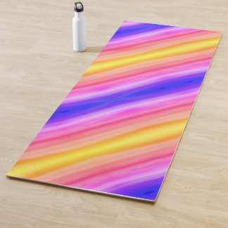 Tapis De Yoga Arc-en-ciel rayé