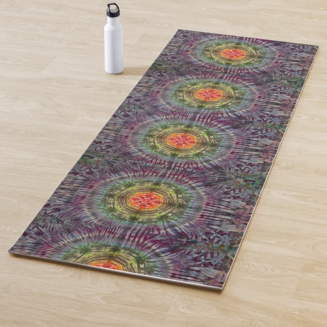 Tapis De Yoga Arc en ciel Teinture Yoga Mat (double face)  (En situation)