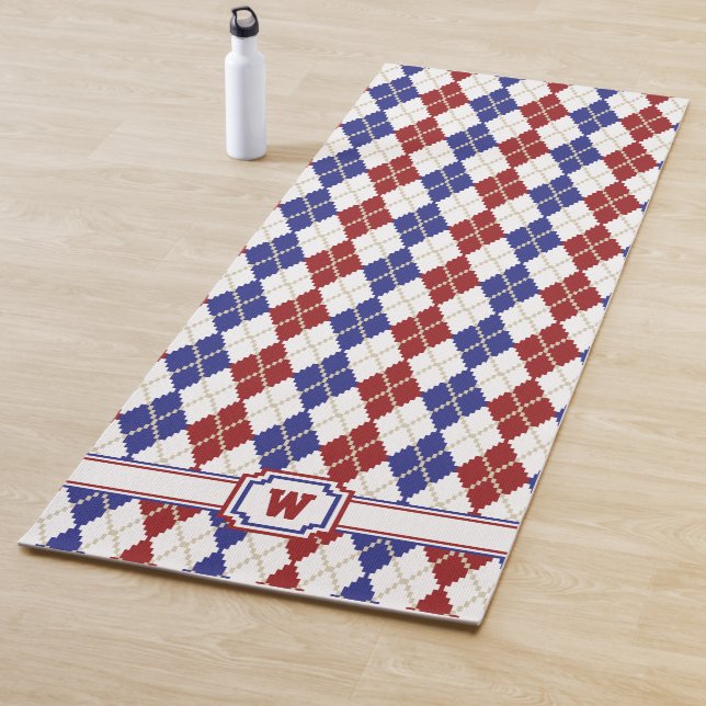 Tapis de Yoga Argyle Americana (En situation)